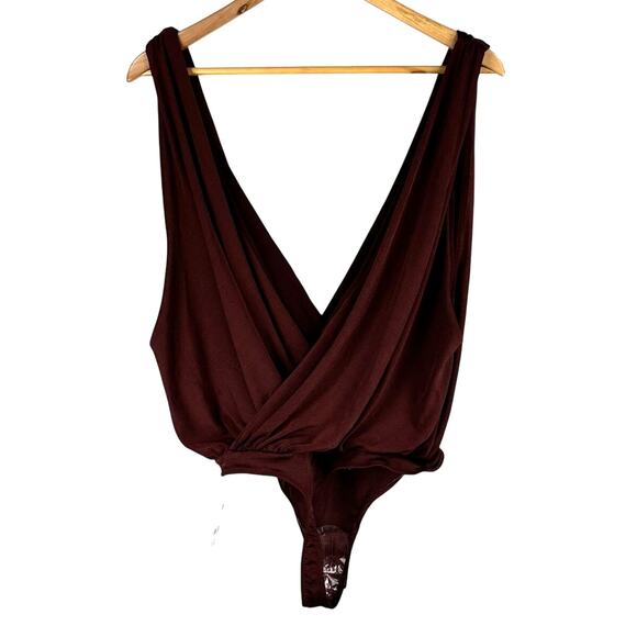 Free People Night Owl Bodysuit in Nutmeg Women's Size Medium New With Tags - Picture 3 of 12